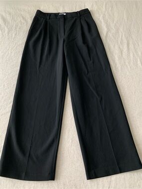 Babaton Agency Pant Black Wide-Leg Women's size 12 with 32 inseam